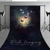 Aperturee - Aperturee Colorful Mystical Butterflies Fine Art Sweep Backdrop